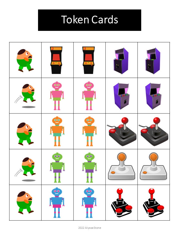 Editable Token Boards - Videogames | Special Education - Etsy