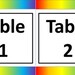Daily Schedule Cards & Table Numbers Rainbow - Etsy