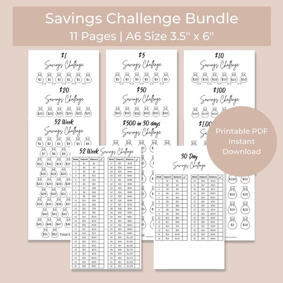 Raccoglitore Risparmio Denaro Con Buste - Sfida Di Risparmio Da 1000&euro;, Per Budget E Obiettivi Finanziari