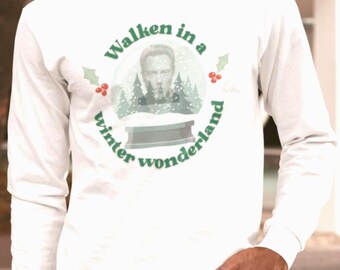 Funny Long Sleeve Ugly Christmas Holiday Snow Globe Shirt