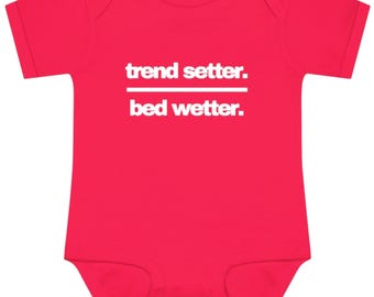 100% cotton girl's funny baby bodysuit