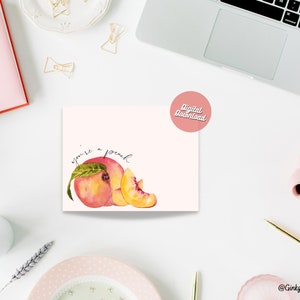 Sei una cartolina/biglietto di ringraziamento Peach