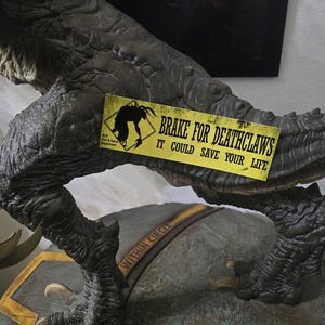 Brake for Deathclaws bumper sticker - NEW GLOSS VERSION - Fallout inspired