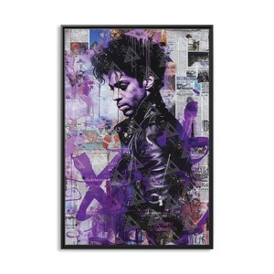 Prince Canvas Art Purple Rain Music Poster Graffiti Art Home Decor ...