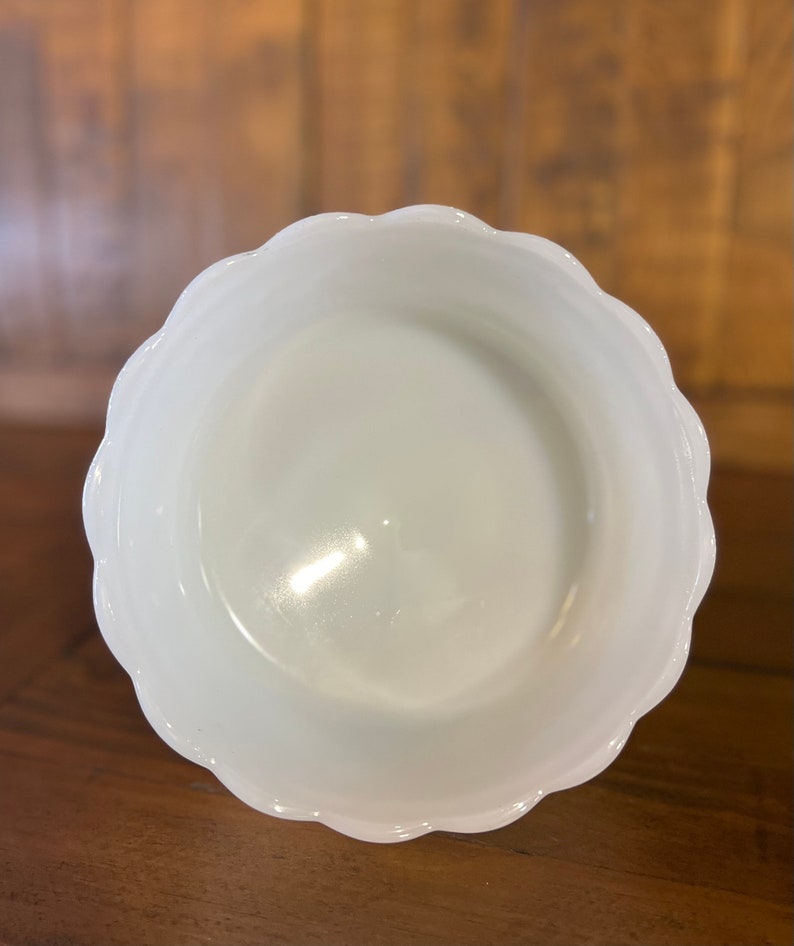 Vintage Milk Glass Pedestal Bowl/dish, E.O. Brody Co., M6000, Cleveland