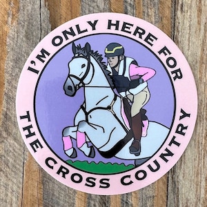 Cross Country Jumping Sticker