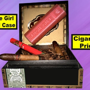 Étui rigide pour cigares double Stogie Girl, boîte de transport en rose, arc-en-ciel ou rouge image 1