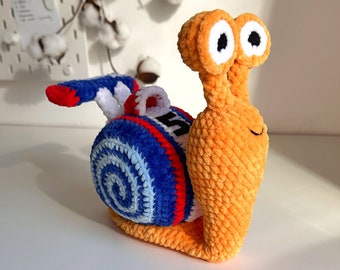 Turbo the snail, plush snail for kids, cartoon toys