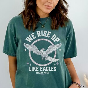 Christian Shirts, Comfort Colors Christian TShirts, Eagles Shirt, Isaiah Shirt, Jesus Apparel, Oversized Christian Shirts, Christian Apparel