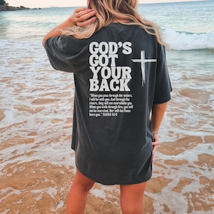 Isaiah Shirt, Comfort Colors God's Got Your Back Shirt, Christian Shirt, Jesus T-Shirt, Bible Verse Tee, Isaiah 43, Christian tshirts women