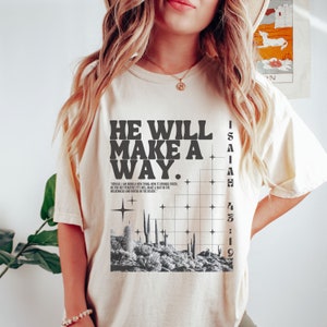 Comfort Colors Boho Christian Shirt, Isaiah Shirt, Christian TShirts, Christian Graphic Tees, Bible Verse Shirt, Vintage Faith Tee, Jesus T