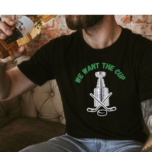 Dallas Stars T-Shirt. Stanley Cup T shirt. We want the cup Tshirt. NHL Shirt. Fathers day gift. unisex fit. 2024 Stanley Cup Playoffs