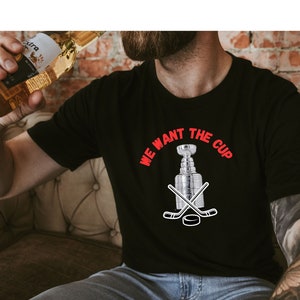 New Jersey Devils T-Shirt. Stanley Cup T shirt. We want the cup Tshirt. NHL Shirt. Mothers day gift.