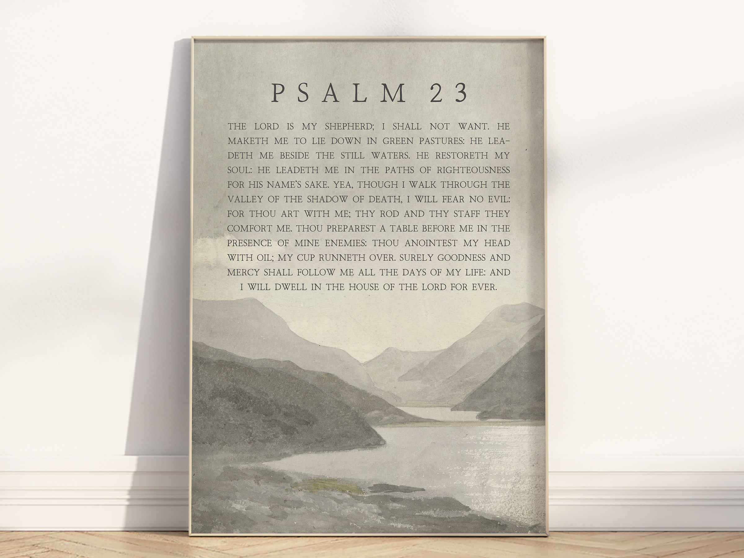 Psalm 23 the Lord is My Shepherd Bible Verse Printable Wall Art ...