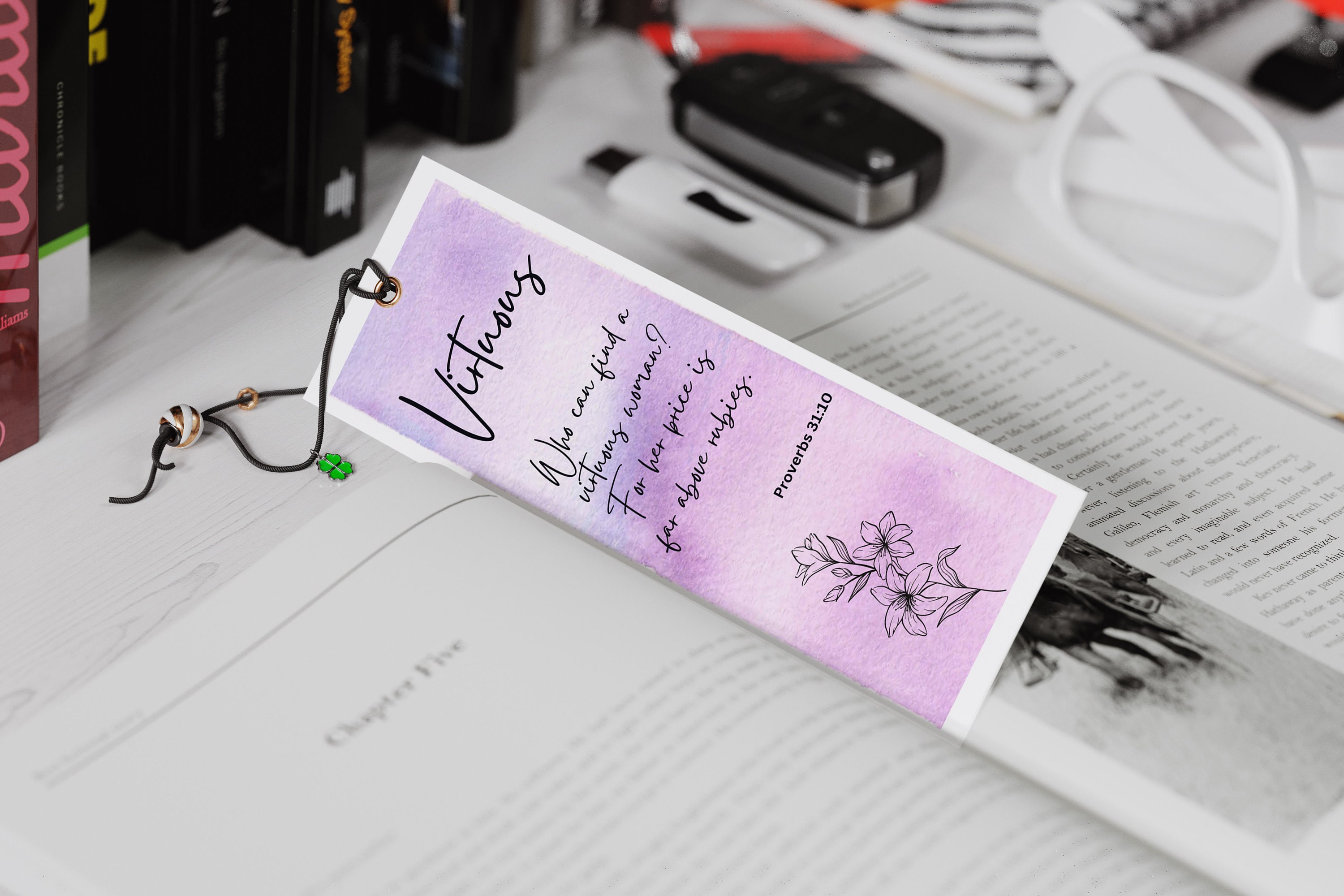 Proverbs 31 Woman Bible Verse Bookmarks Printable, Set of 15 Virtues ...