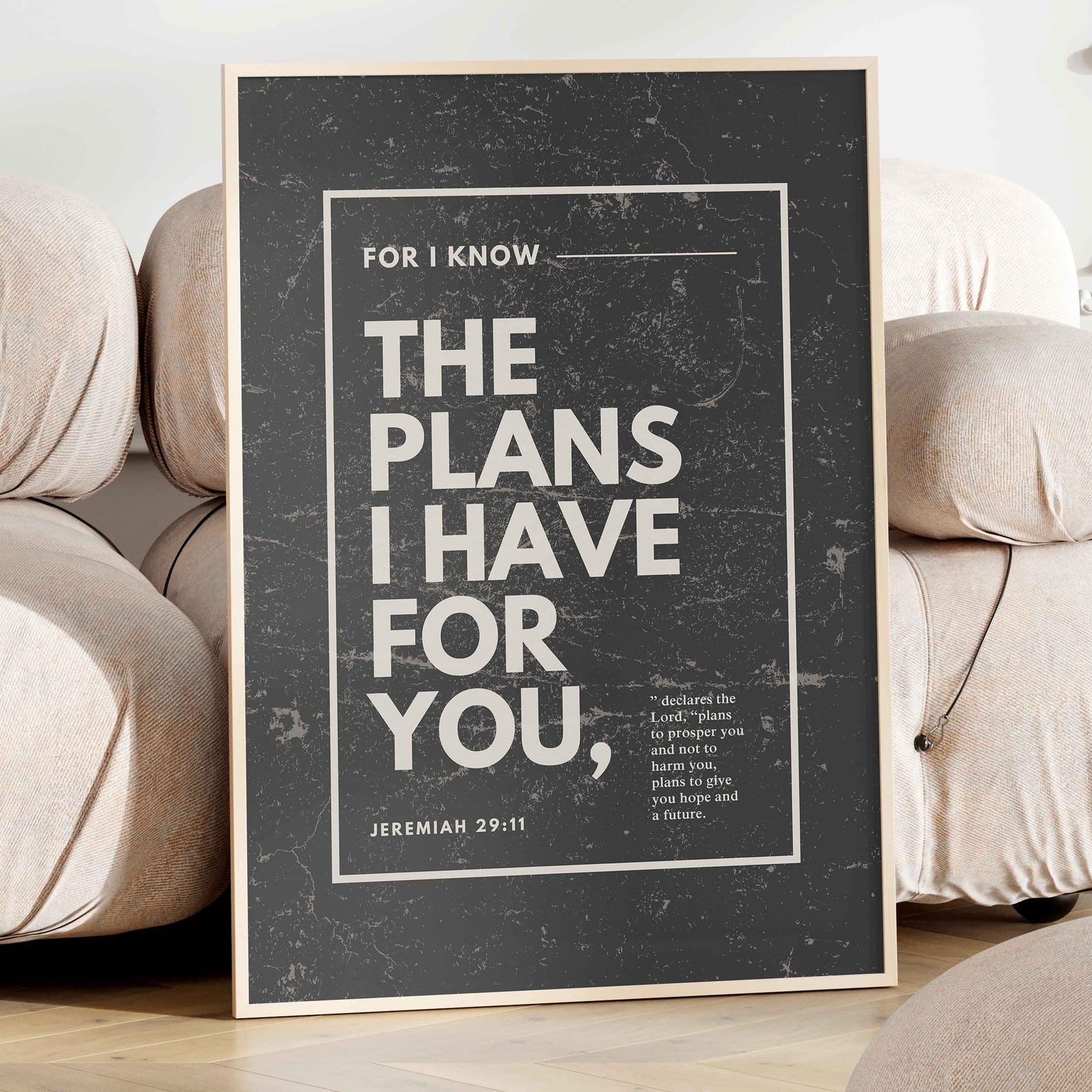 Jeremiah 29:11 for I Know the Plans I Have for You Bible Verse Wall Art ...