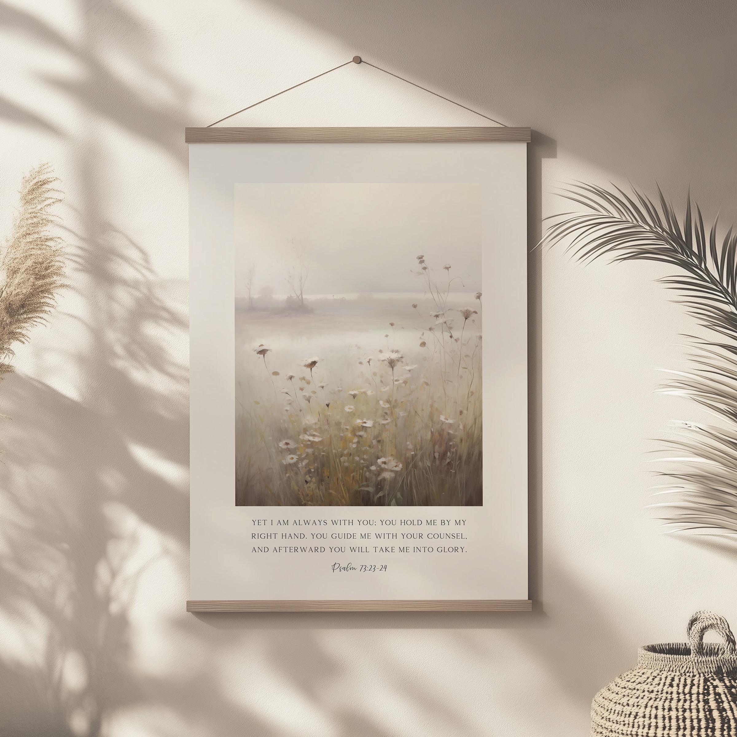 Wildflower Scripture Neutral Wildflower Field Bible Verse Wall Art Printable Gallery Set of ...