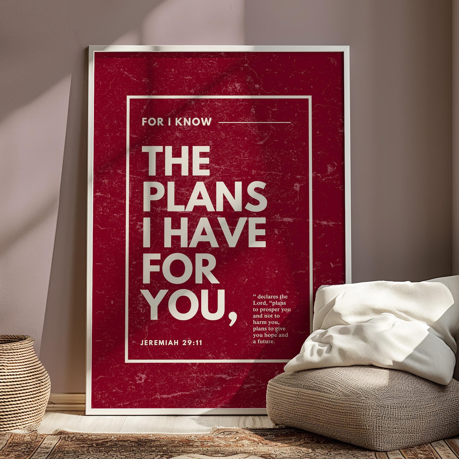 Jeremiah 29:11 for I Know the Plans I Have for You Bible Verse Wall Art ...