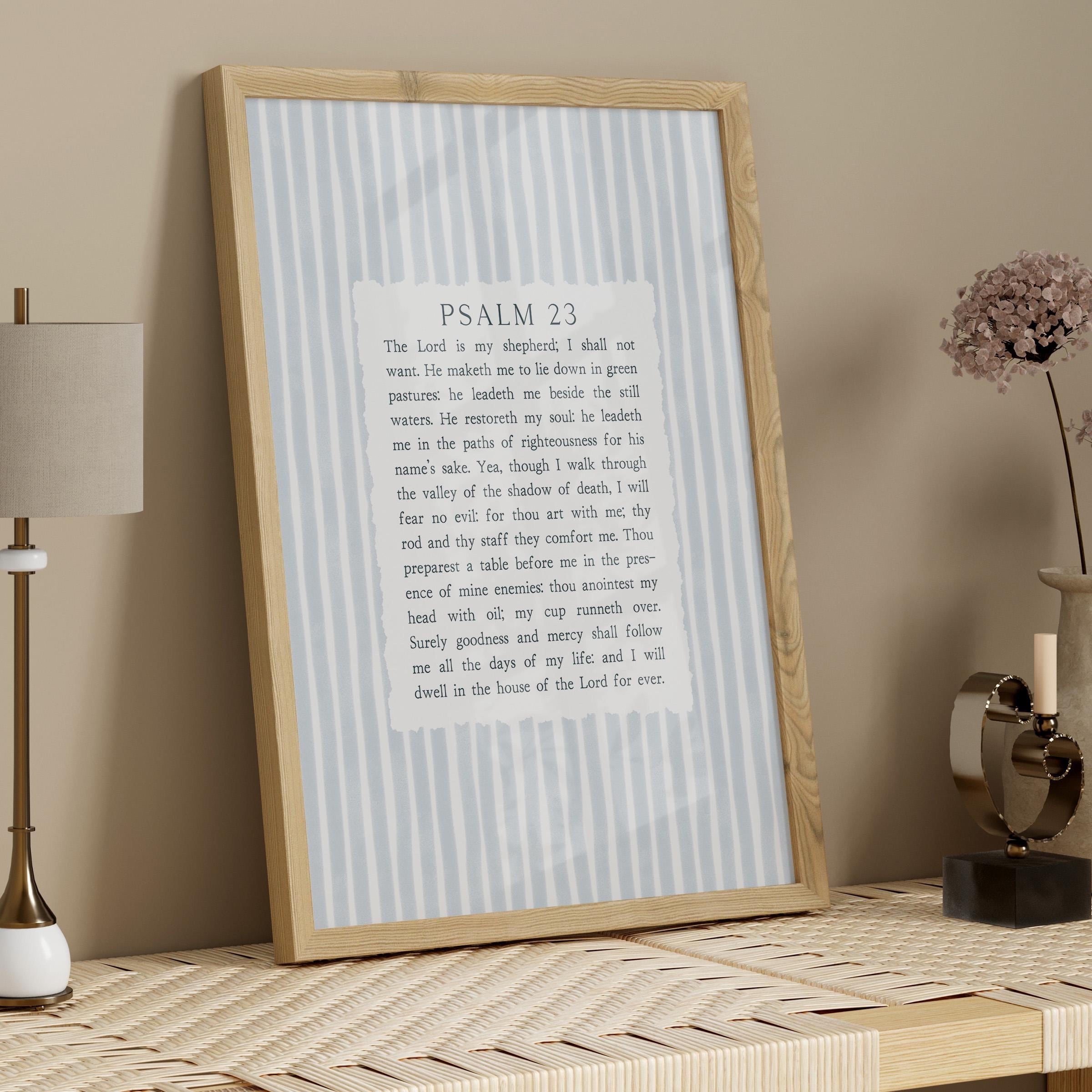 Psalm 23 the Lord is My Shepherd Bible Verse Wall Art Printable ...