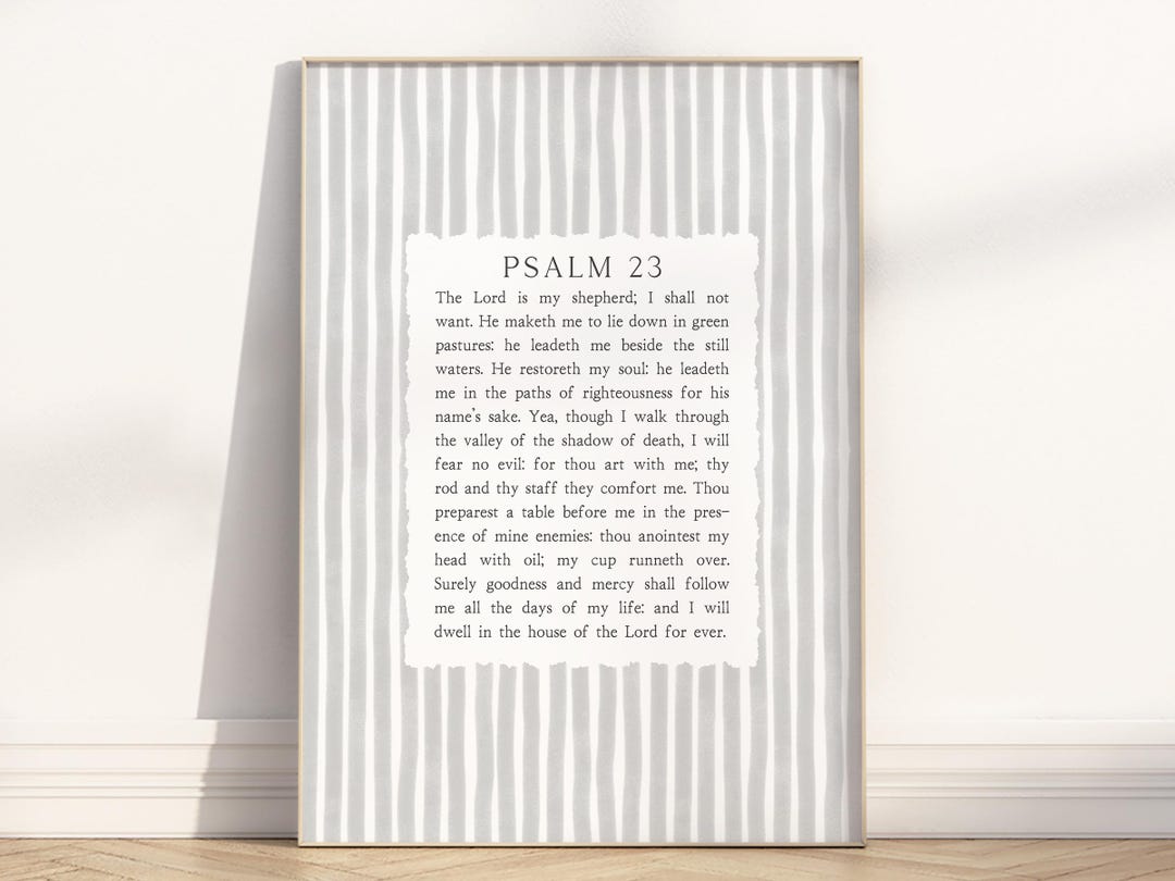 Psalm 23 the Lord is My Shepherd Bible Verse Wall Art Printable ...