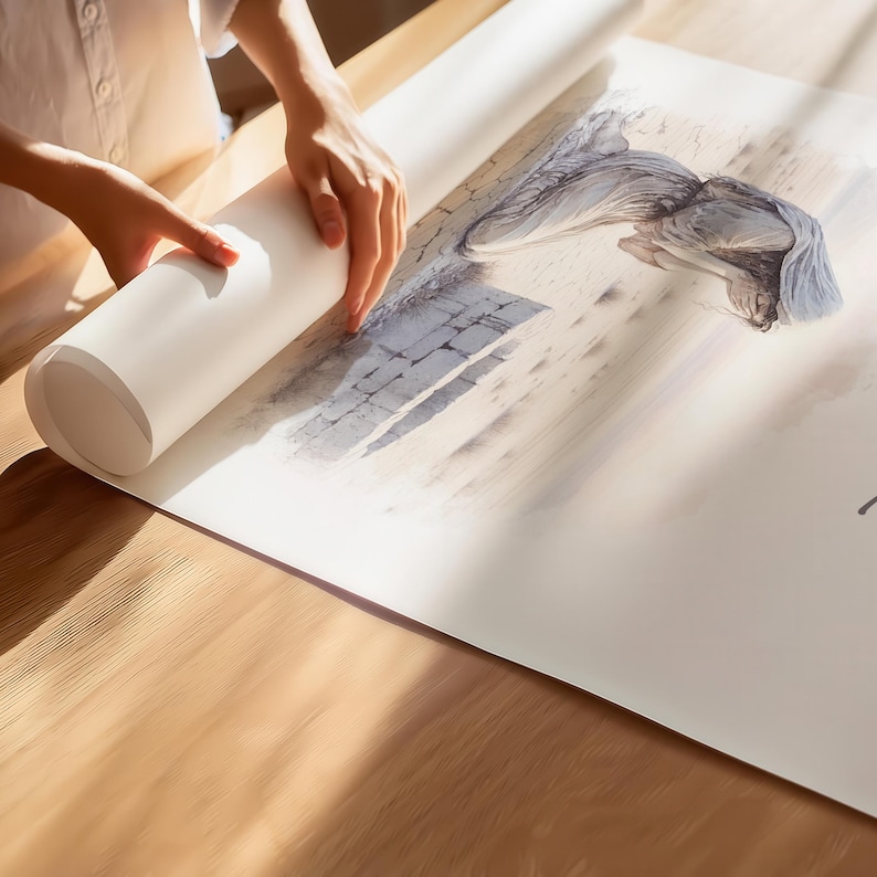 El Roi Hargar in der Wüste Bibel Illustration Wand Kunst druckbare, hebräische Name Gottes-Der Gott, der mich sieht Schrift Zitat Aquarell Kunstwerk Bild 4
