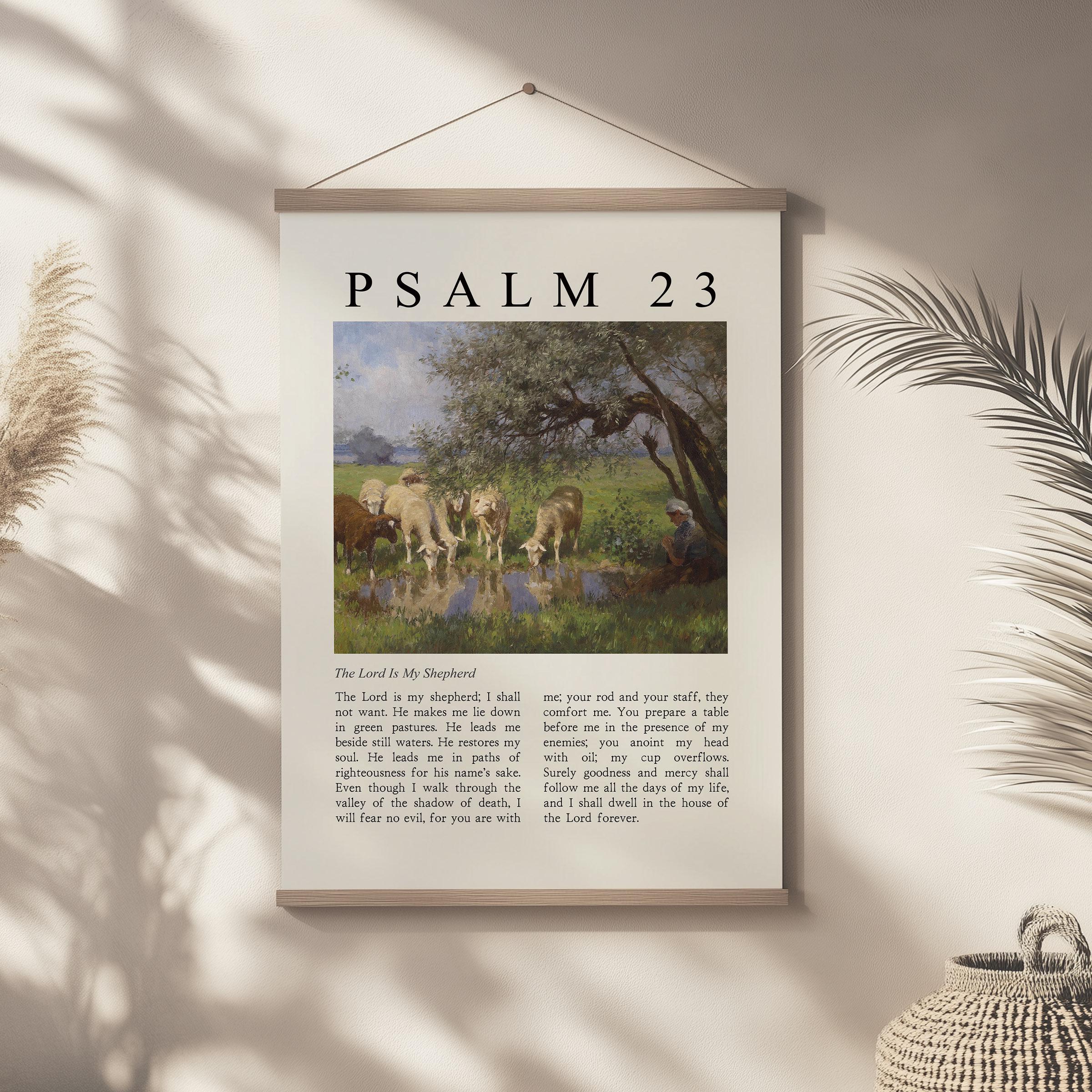 Psalm 23 the Lord is My Shepherd Bible Verse Wall Art Printable ...
