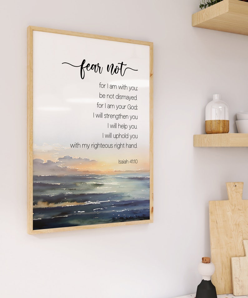 Din A4 Bibelspruch-Poster – 'Fürchte Dich Nicht' (Jesaja) Als Kunstdruck Ohne Rahmen