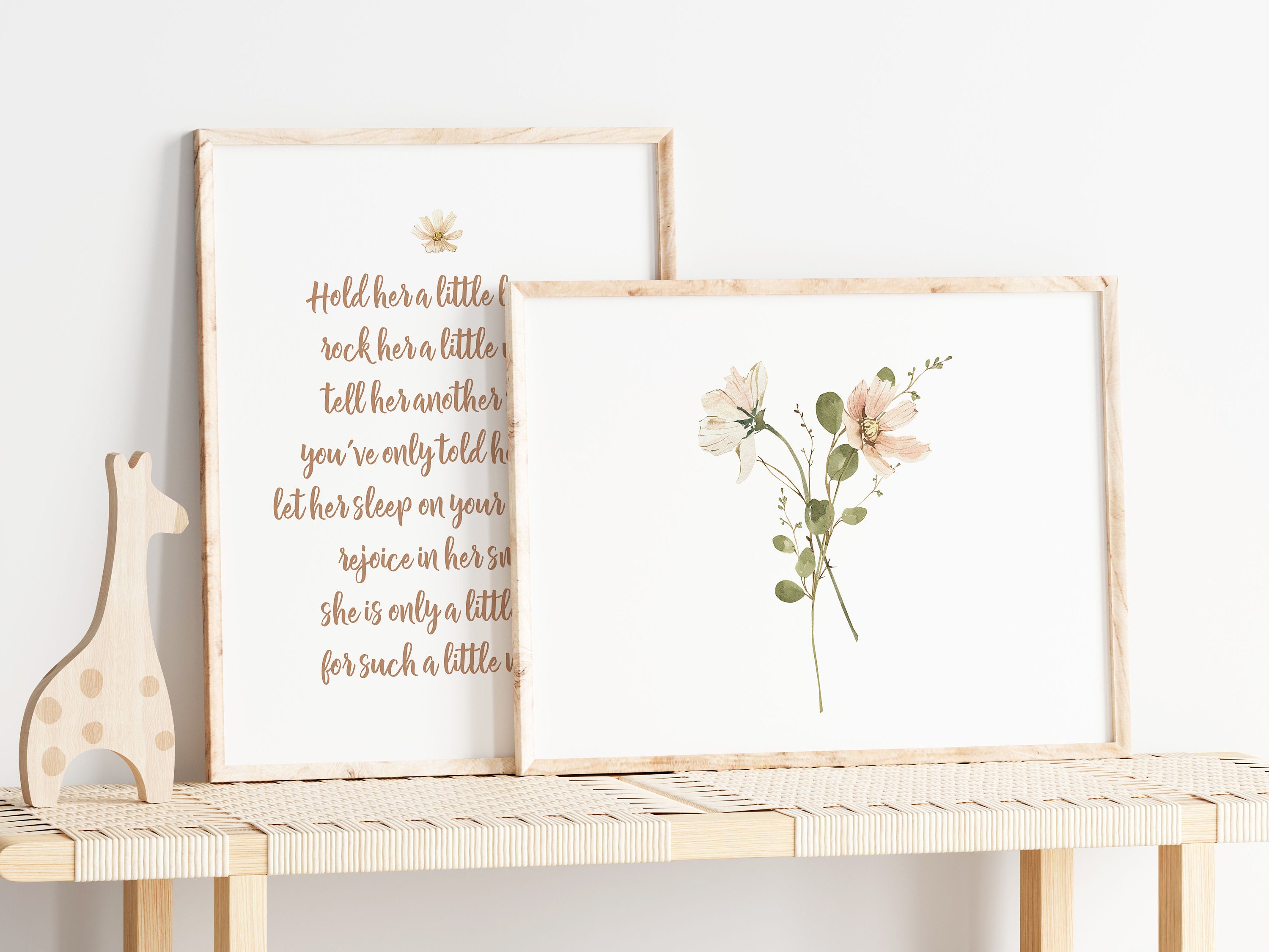 Hold Her A Little Longer Poem Girl Nursery Printable Wall Art - Etsy