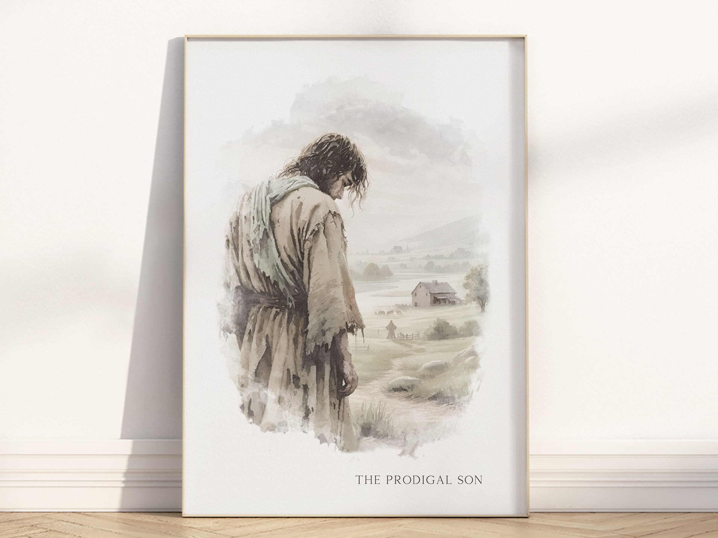 Parable of the Prodigal Son Wall Art Printable Luke 15:11-32, Christian ...