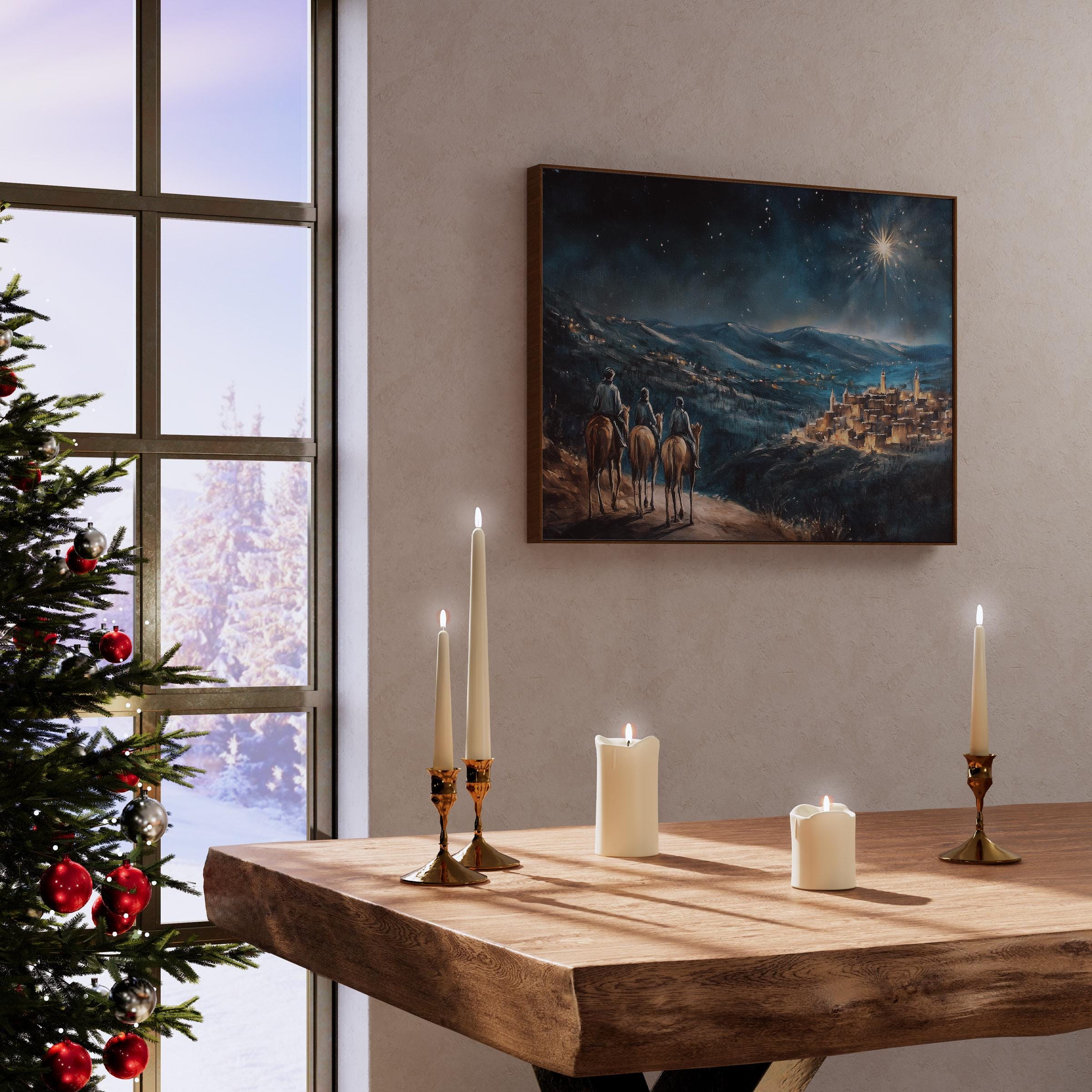 Three Wise Men Christmas Wall Art Printable, Christian Holy Night Star ...