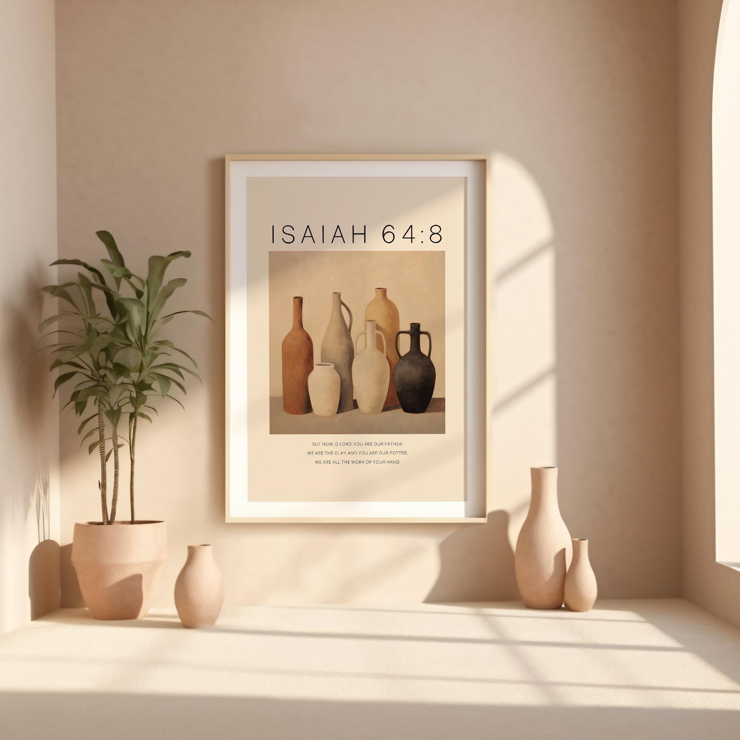 Isaiah 64:8 We Are the Clay and You Are Our Potter Bible Verse Wall Art ...