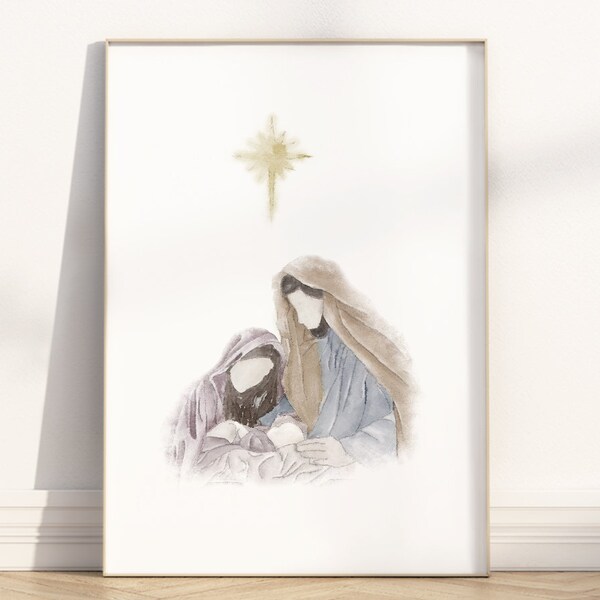 Manger Scene Painting - Etsy