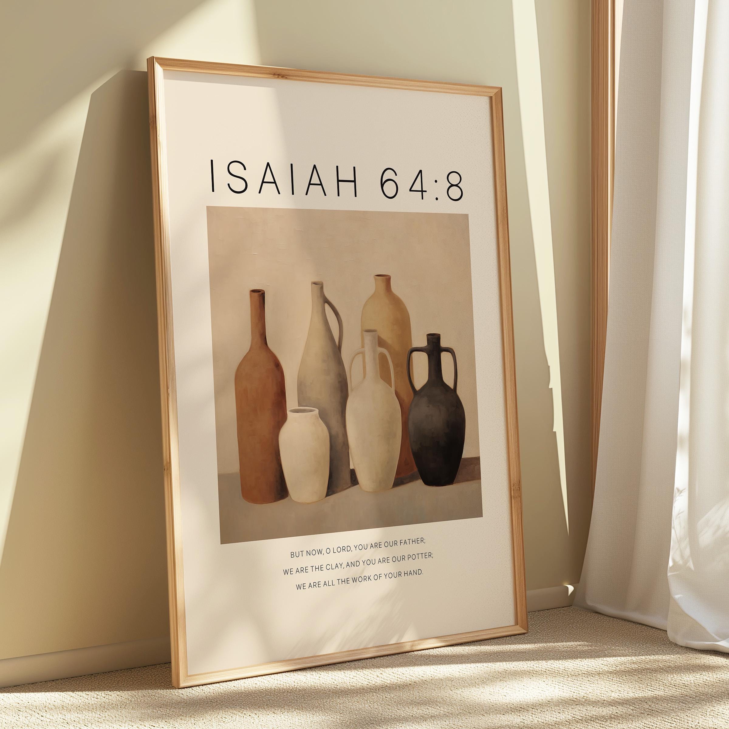 Isaiah 64:8 We Are the Clay and You Are Our Potter Bible Verse Wall Art ...