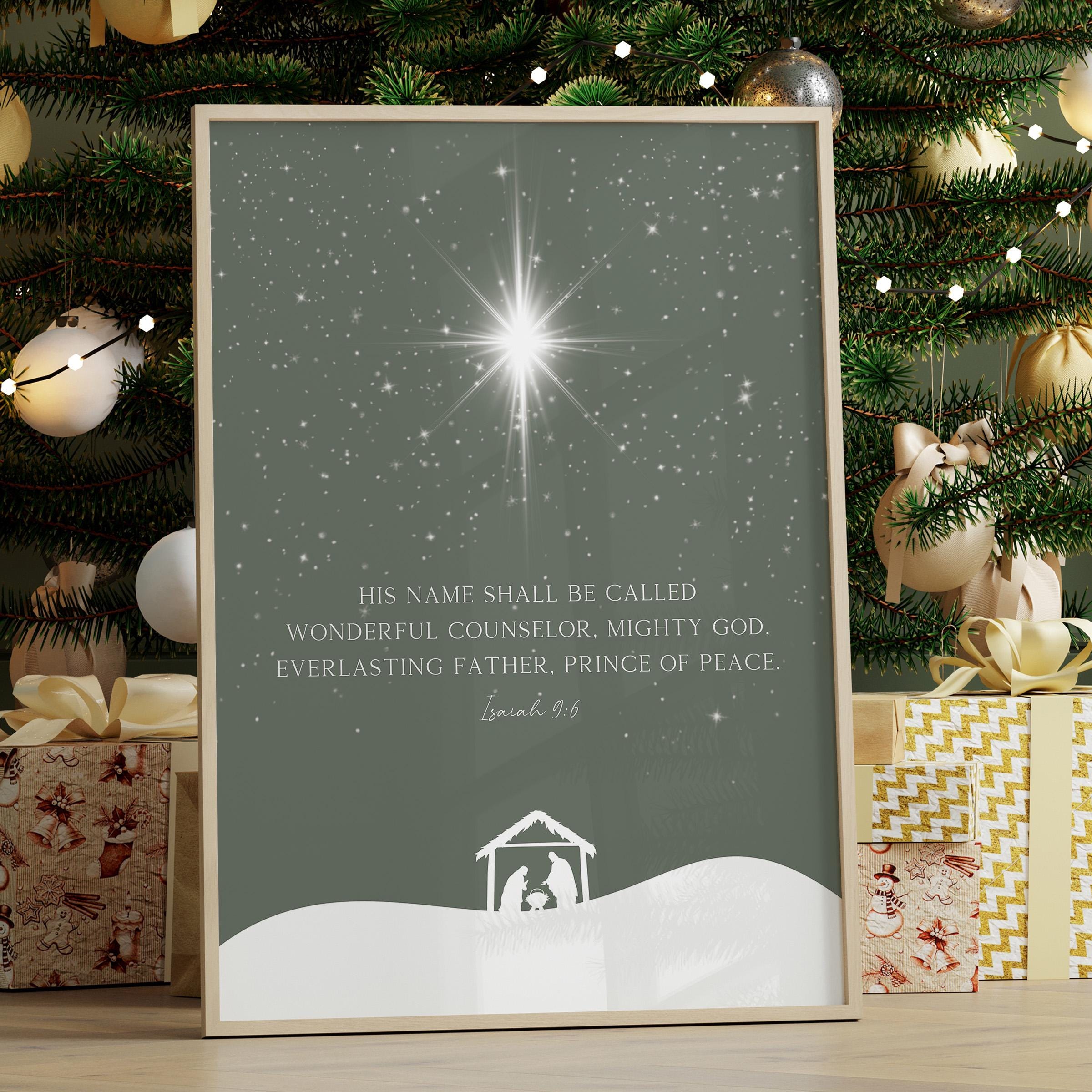 Isaiah 9:6 Christmas Nativity Scene Printable, His Name Shall Be Called ...