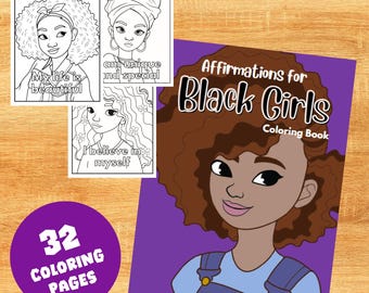 Affirmations for Black Girls Coloring Book