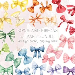 Aquarell Bögen Clipart Bunte Band PNG Regenbogen Bögen Kartenherstellung Illustrationen Coquette Elegant Charming PNG Einladung Sublimation