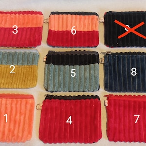 kleine cord geldbörse, minitasche, reißverschlußtasche, kartentasche, münztäschchen,upsycling