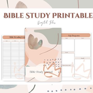 Bible Study Template, Christian Devotional, Bible Study Printable, Bible Study Tools, 60 Pages - DIGITAL FILE