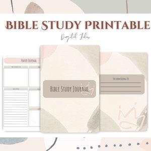 Bible Study Guide, Christian Devotional, Bible Study Printable, Bible Study Tools, Bible Study Journal, 60 Pages - DIGITAL FILE
