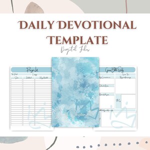 Christian Devotional, Bible Study Printable, 60 Pages - DIGITAL FILE