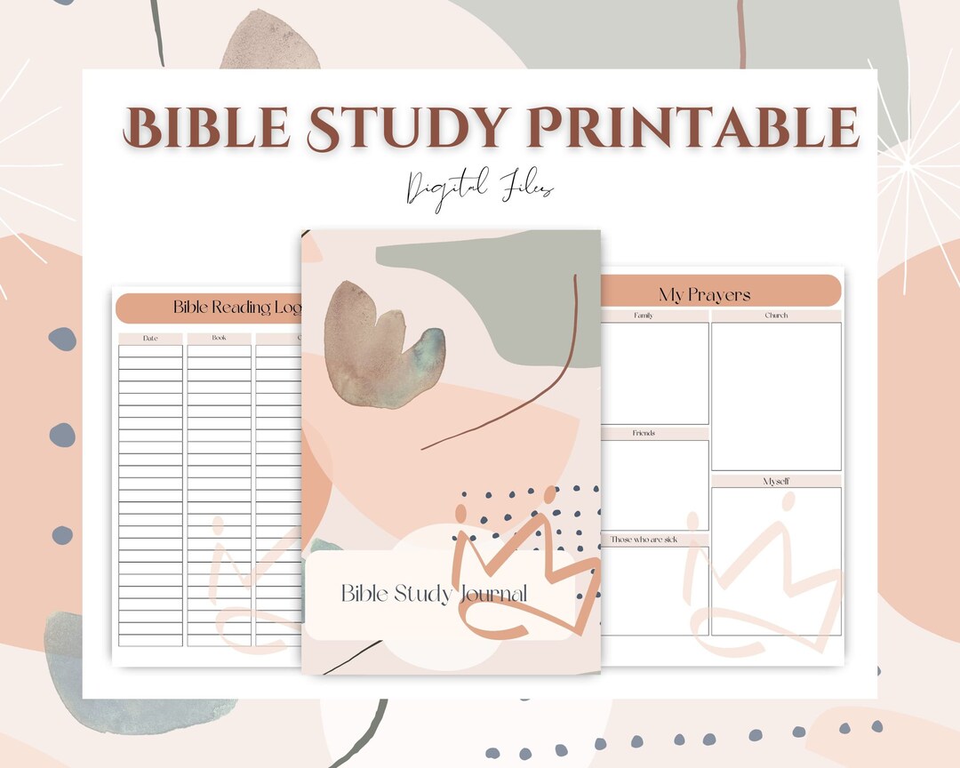Bible Study Journal Template, Christian Devotional, Bible Study Bible Study Journal Template, Christian Devotional, Bible Study