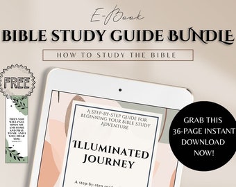 Digital Workbook, Christian Journal, Digital Product, E-Book Bible Study Guide, Bible Study Bundle, Bible Study Journal,  - 35-pages DIGITAL