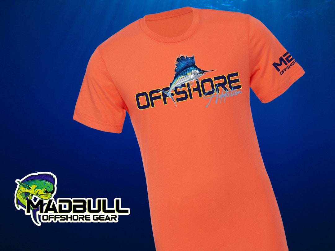 Offshore Addiction Mens Fishing Tshirt From Madbull Offshore, Fishing