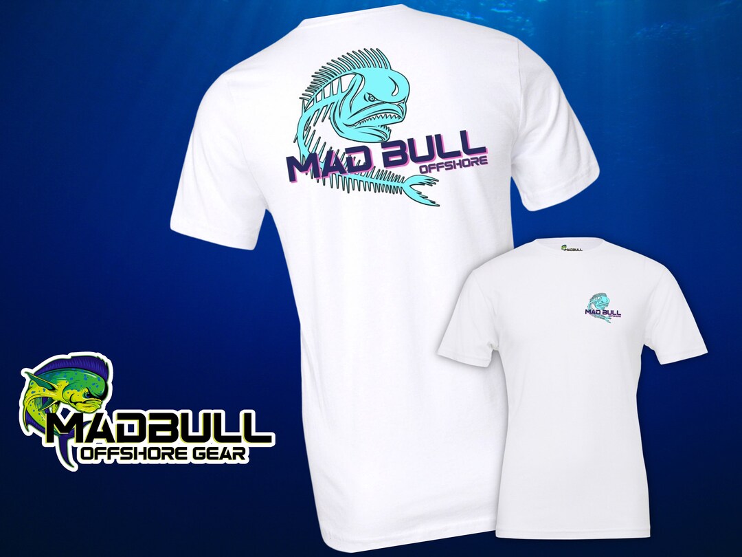 Mahi Bonez Mens Fishing Tshirt From Madbull Offshore, Fishing Shirts