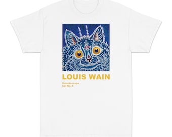 Louis Wain Kaleidoscope Cat No. 5 Unisex T Shirt White