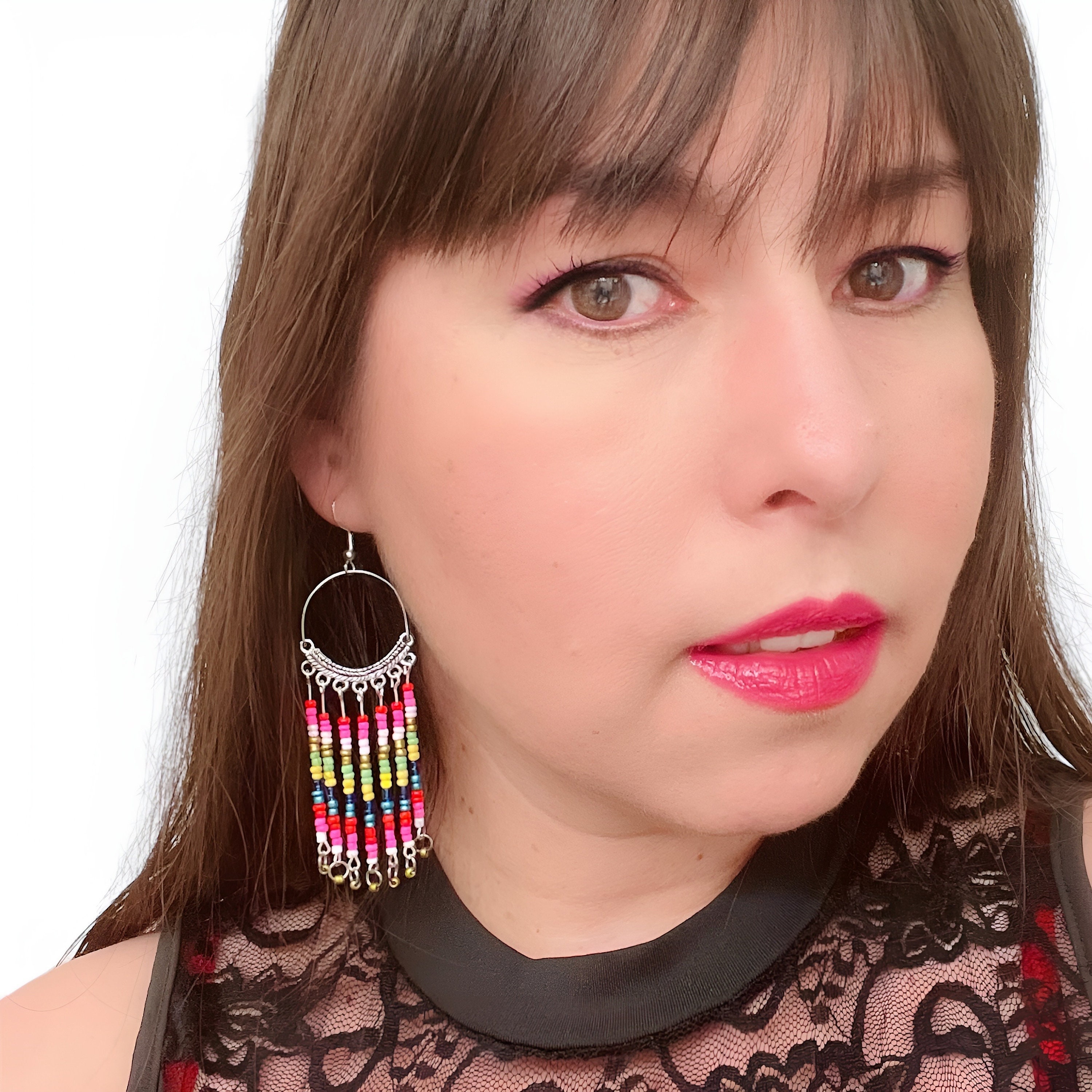 Lucky Star- Studio 54 Fringe Hoops