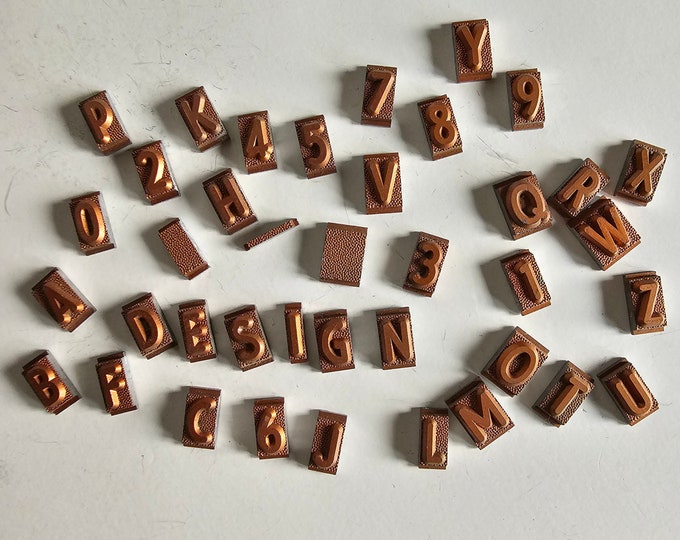 Featured listing image: Small Metal Letters ~ Metal Letterpress Blocks ~ DIY Projects