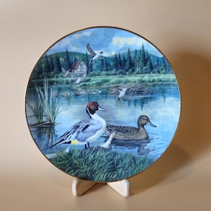 Vintage Collectible Duck Plate, Mallard Duck Decor for Hunting Cabin, Rustic Wall Decor, Bird Hunter Gift, Nature Inspired Decor