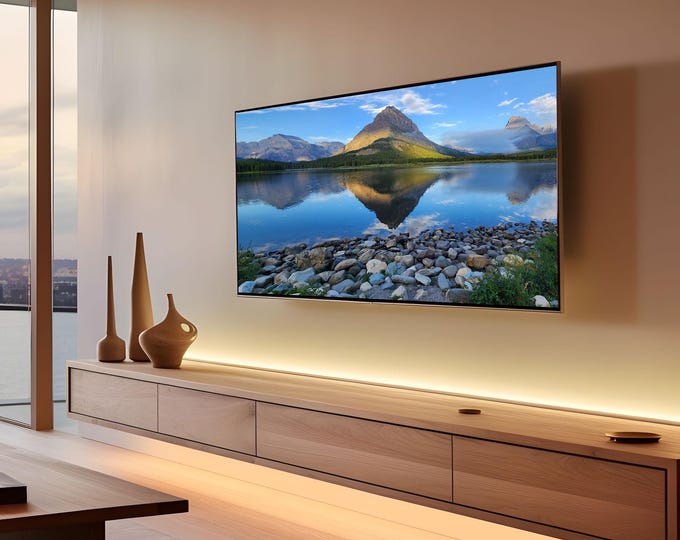 Featured listing image: Glacier National Park, Montana Landscape Downloadable Photograph, Samsung Art Frame, TV Frame Art, Hunting Lodge Decor