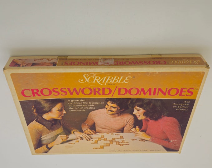 Scrabble Crossword Dominoes Game, Vintage Board Games, Retro Game Pieces